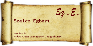 Szeicz Egbert névjegykártya
